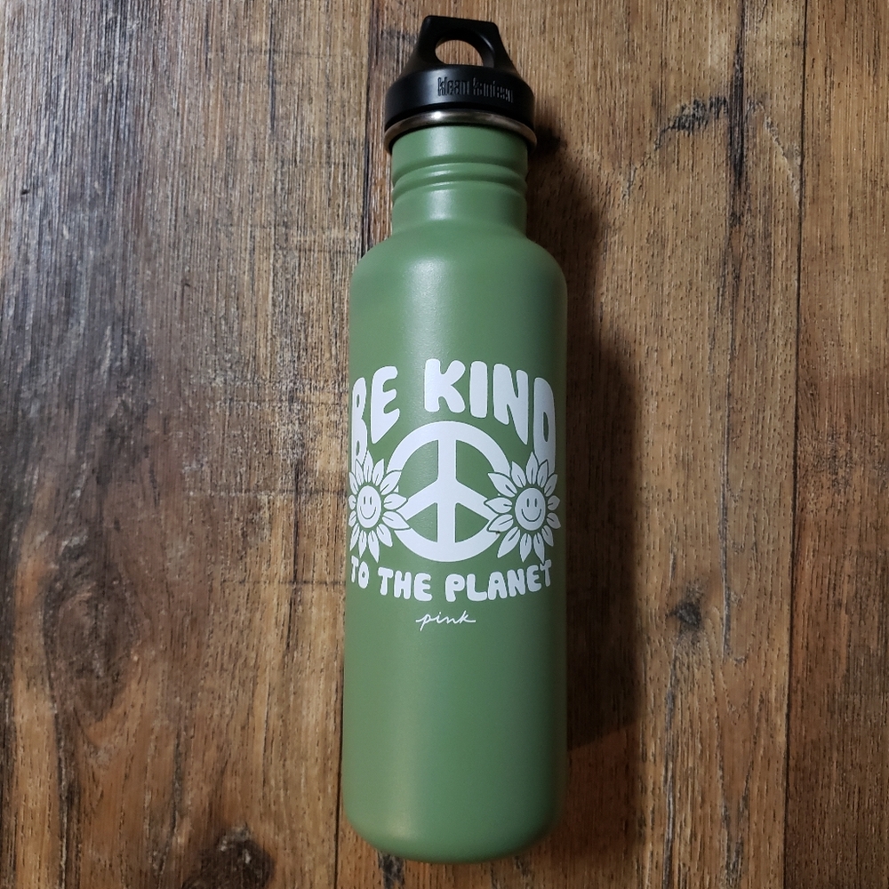 Victoria's Secret PINK Green 'Be Kind to the Planet' Stainless Bottle
